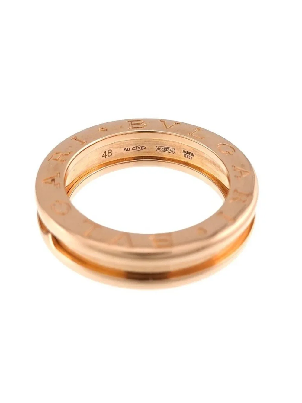 Bvlgari Band 48 Ring 18K Pink Gold